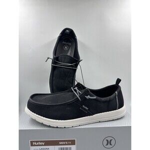Hurley Laguna Men's Casual Slip on Shoes Black Size 11 New